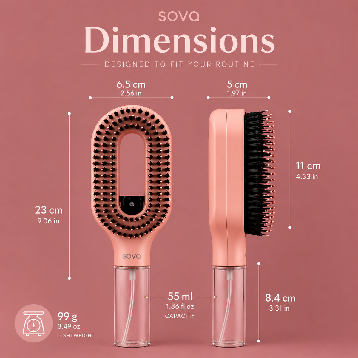 SOVA Mist™ Hairbrush